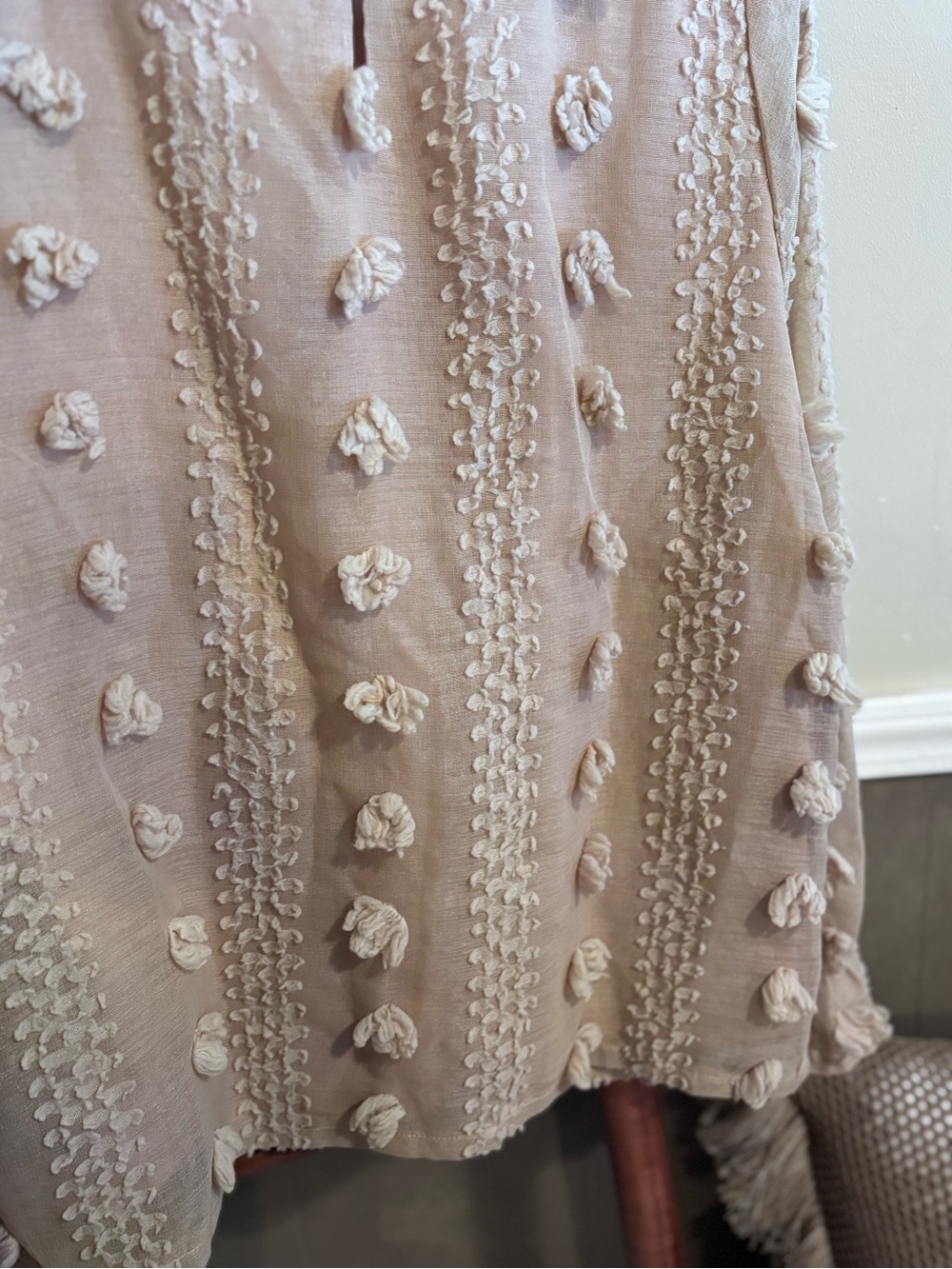 Bohme Pom-Pom Textured Long-Sleeve Blouse Boho Feminine - Picture 6 of 8